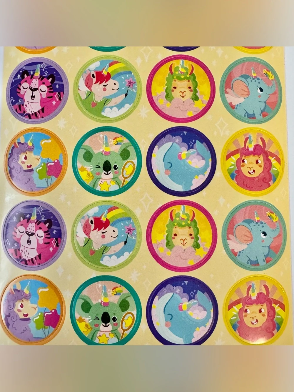 Jot Unicorn Animal Stickers 768 Count Colorful Rainbow NWT